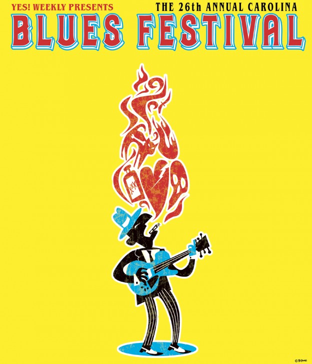 Carolina Blues Festival Poster - Rich Powell Illustration